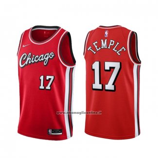 Maglia Chicago Bulls Garrett Temple #17 Citta 2021-22 Rosso