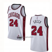 Maglia Chicago Bulls Javonte Green #24 Citta 2022-23 Bianco