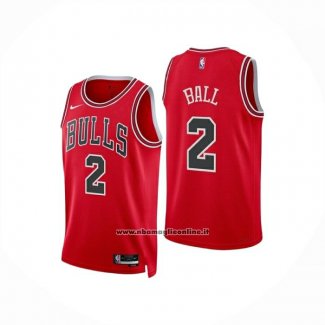 Maglia Chicago Bulls Lonzo Ball No 2 Icon 2025-26 Rosso