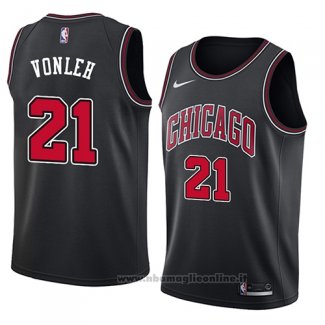 Maglia Chicago Bulls Noah Vonleh NO 21 Statement 2018 Nero