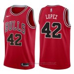 Maglia Chicago Bulls Robin Lopez NO 42 Icon 2017-18 Rosso