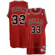 Maglia Chicago Bulls Scottie Pippen NO 33 Throwback Rosso