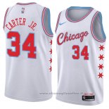 Maglia Chicago Bulls Wendell Carter Jr. NO 34 Citta 2018 Bianco