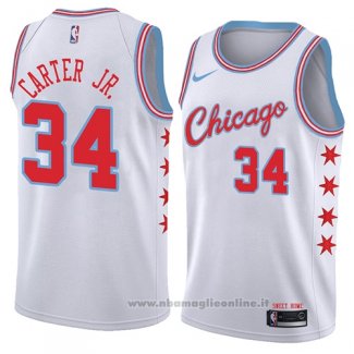 Maglia Chicago Bulls Wendell Carter Jr. NO 34 Citta 2018-19 Nero