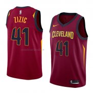 Maglia Cleveland Cavaliers Ante Zizic NO 41 Icon 2018 Rosso