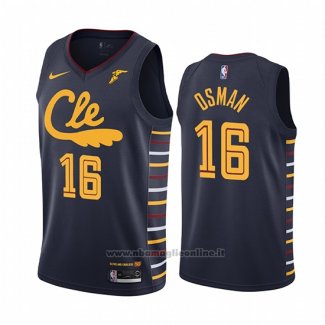 Maglia Cleveland Cavaliers Cedi Osman NO 16 Citta Blu