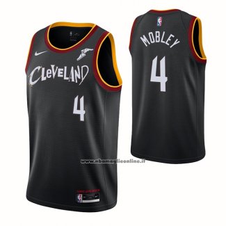 Maglia Cleveland Cavaliers Evan Mobley #14 Citta 2020-21 Nero