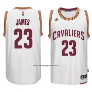 Maglia Cleveland Cavaliers LeBron James #23 Throwback Bianco2