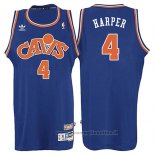 Maglia Cleveland Cavaliers Ron Harper NO 4 Throwback 2008 Blu