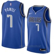 Maglia Dallas Mavericks Dwight Powell NO 7 Icon 2018 Blu