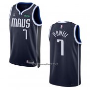 Maglia Dallas Mavericks Dwight Powell #7 Statement 2022-23 Blu