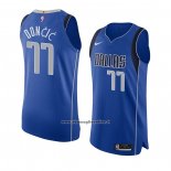 Maglia Dallas Mavericks Luka Doncic #77 Icon Autentico Blu