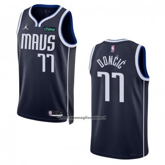 Maglia Dallas Mavericks Luka Doncic #77 Statement 2022-23 Blu