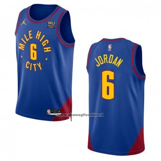 Maglia Denver Nuggets Deandre Jordan #6 Statement 2022-23 Blu