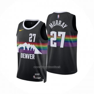 Maglia Denver Nuggets Jamal Murray No 27 Citta 2025-26 Nero