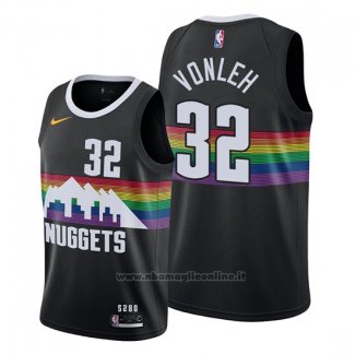 Maglia Denver Nuggets Noah Vonleh NO 32 Citta 2019-20 Nero