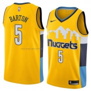 Maglia Denver Nuggets Will Barton NO 5 Statement 2018 Giallo