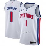 Maglia Detroit Pistons Allen Iverson #1 Association Bianco