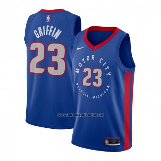 Maglia Detroit Pistons Blake Griffin #23 Citta 2020-21 Blu