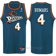 Maglia Detroit Pistons Joe Dumars NO 4 Blu