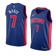 Maglia Detroit Pistons Thon Maker NO 7 Icon 2018 Blu