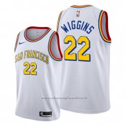 Maglia Golden State Warriors Andrew Wiggins NO 22 Classic 2019-20 Bianco