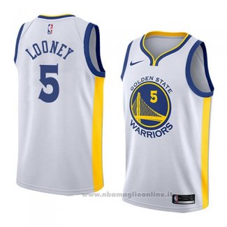 Maglia Golden State Warriors Kevon Looney NO 5 Association 2018 Bianco