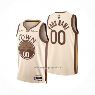 Maglia Golden State Warriors Personalizzate Citta 2025-26 Crema