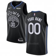 Maglia Golden State Warriors Personalizzate Statement 2018 Nero