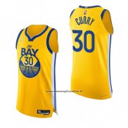 Maglia Golden State Warriors Stephen Curry #30 Statement Autentico 2022 Or