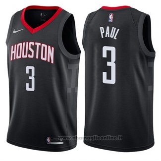 Maglia Houston Rockets Chris Paul NO 3 2017-18 Nero