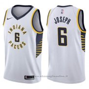 Maglia Indiana Pacers Cory Joseph NO 6 Association 2017-18 Bianco