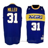 Maglia Indiana Pacers Reggie Miller NO 31 Throwback 1985-90 Blu