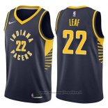 Maglia Indiana Pacers T.j. Leaf NO 22 Icon 2017-18 Blu