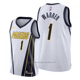 Maglia Indiana Pacers T.j. Warren NO 1 Earned Bianco