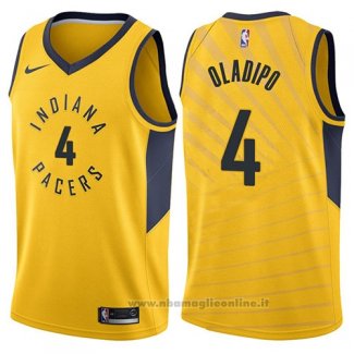 Maglia Indiana Pacers Victor Oladipo NO 4 Statement 2017-18 Giallo