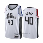 Maglia Los Angeles Clippers Ivica Zubac NO 40 Citta Bianco