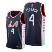 Maglia Los Angeles Clippers Milos Teodosic NO 4 Citta 2019 Blu