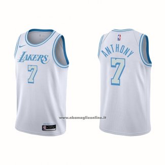 Maglia Los Angeles Lakers Carmelo Anthony #7 Citta 2020-21 Bianco