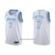 Maglia Los Angeles Lakers Carmelo Anthony #7 Citta 2021-22 Bianco