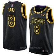 Maglia Los Angeles Lakers Channing Frye NO 8 Citta 2018 Nero