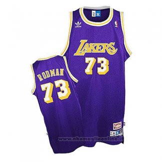 Maglia Los Angeles Lakers Dennis Rodman NO 73 Throwback Viola