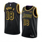 Maglia Los Angeles Lakers Joel Berry II NO 18 Citta 2018 Nero