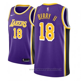 Maglia Los Angeles Lakers Joel Berry II NO 18 Statement 2018-19 Viola