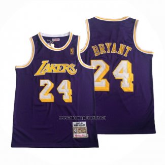 Maglia Los Angeles Lakers Kobe Bryant #24 Mitchell & Ness 2007-08 Viola