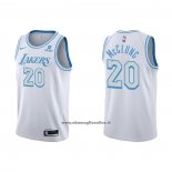 Maglia Los Angeles Lakers Mac Mcclung #20 Citta 2021-22 Bianco