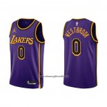 Maglia Los Angeles Lakers Russell Westbrook #0 Statement 2022-23 Viola