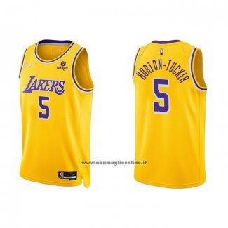 Maglia Los Angeles Lakers Talen Horton-Tucker #5 75th Anniversary 2021-22 Giallo