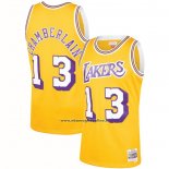 Maglia Los Angeles Lakers Wilt Chamberlain #13 Mitchell & Ness 1971-72 Giallo