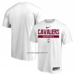 Maglia Manica Corta Cleveland Cavaliers Practice Performance 2022-23 Bianco